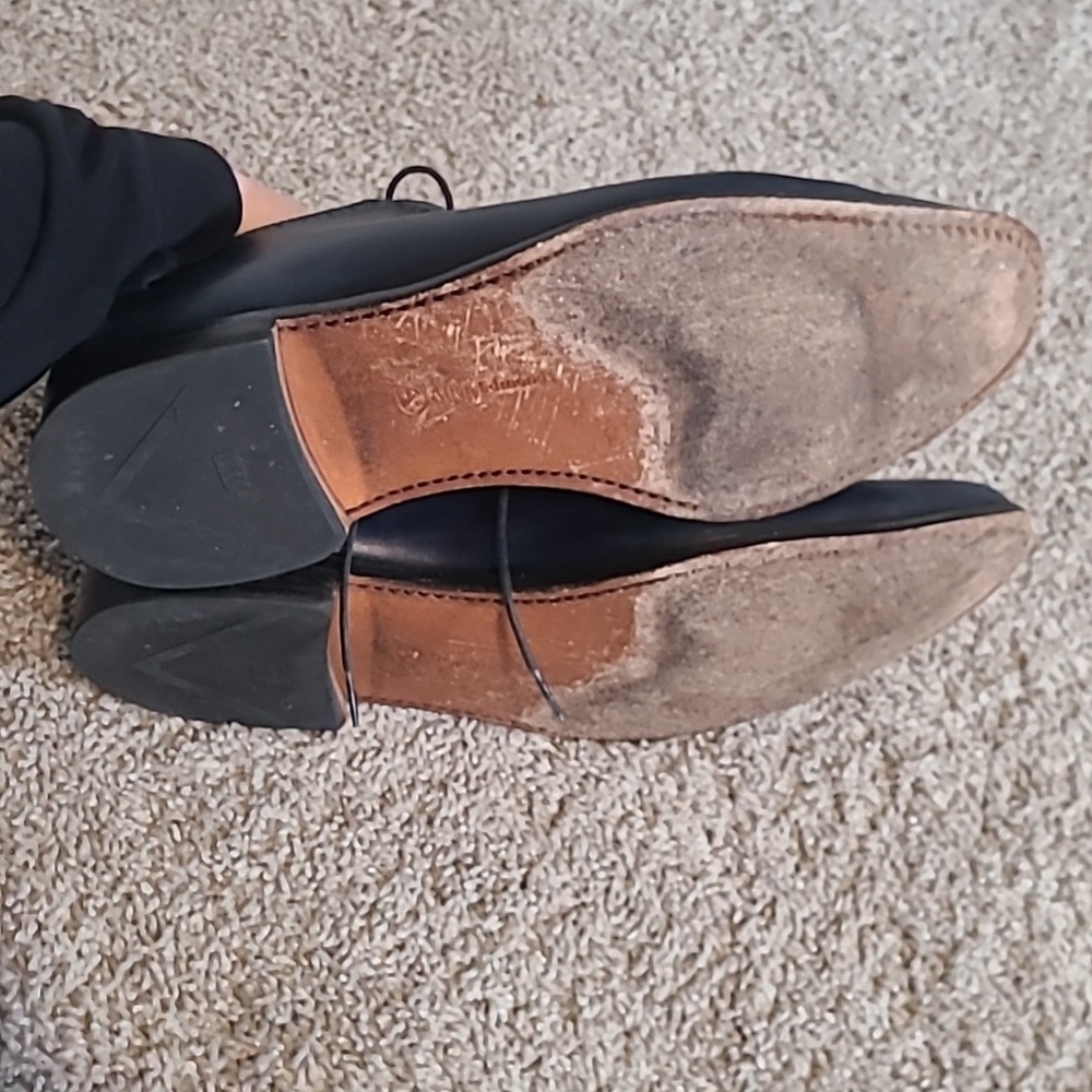 EUC Allen Edmonds Cornwallis Navy Blue Leather Dress Shoes Oxfords Men 14B - Picture 7 of 9